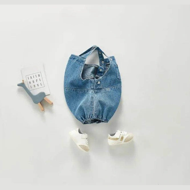 Denim Bodysuits Kids Jumpsuit - Givenco