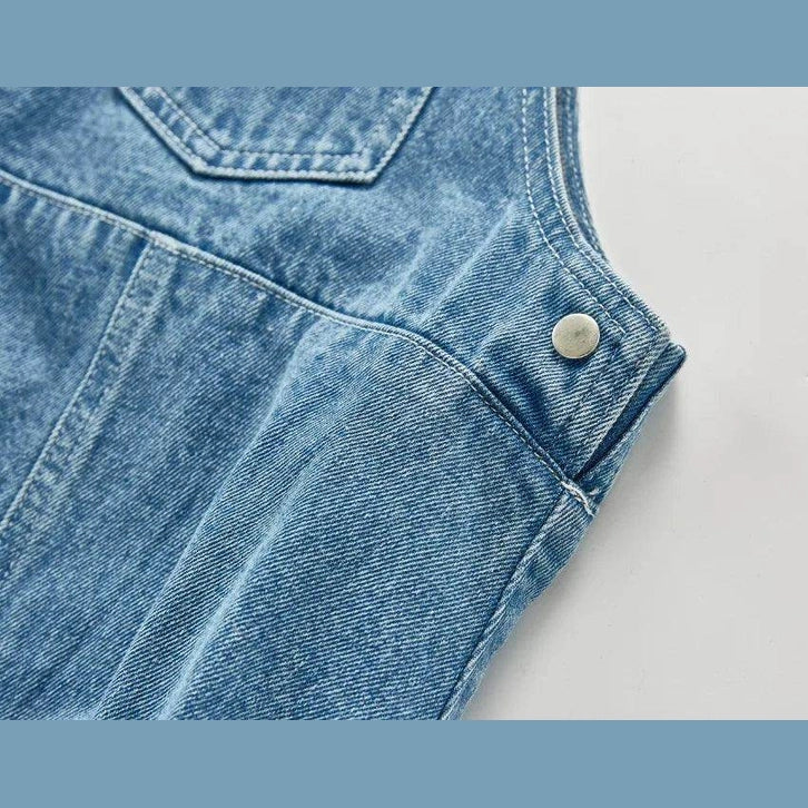 Denim Bodysuits Kids Jumpsuit - Givenco