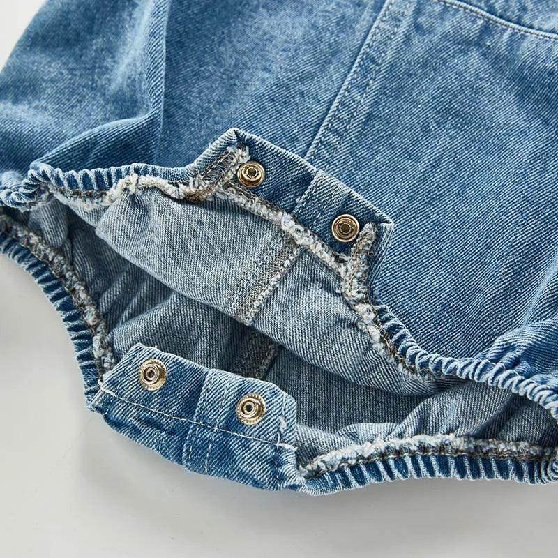 Denim Bodysuits Kids Jumpsuit - Givenco