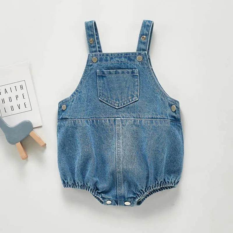 Denim Bodysuits Kids Jumpsuit - Givenco
