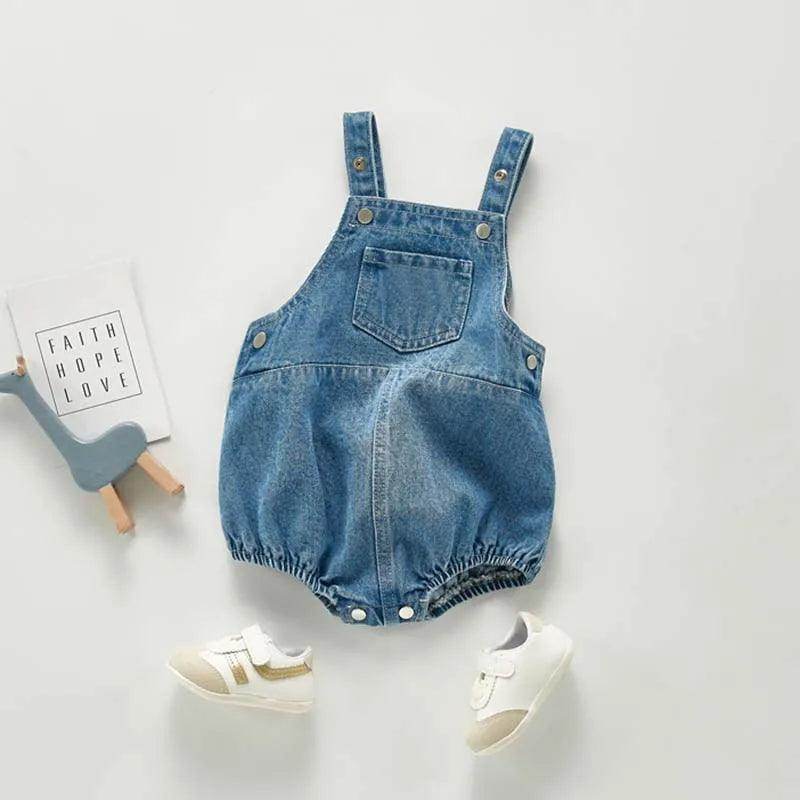 Denim Bodysuits Kids Jumpsuit - Givenco