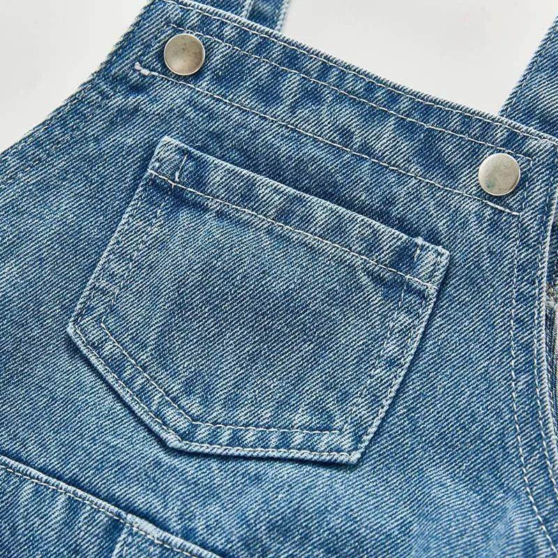 Denim Bodysuits Kids Jumpsuit - Givenco