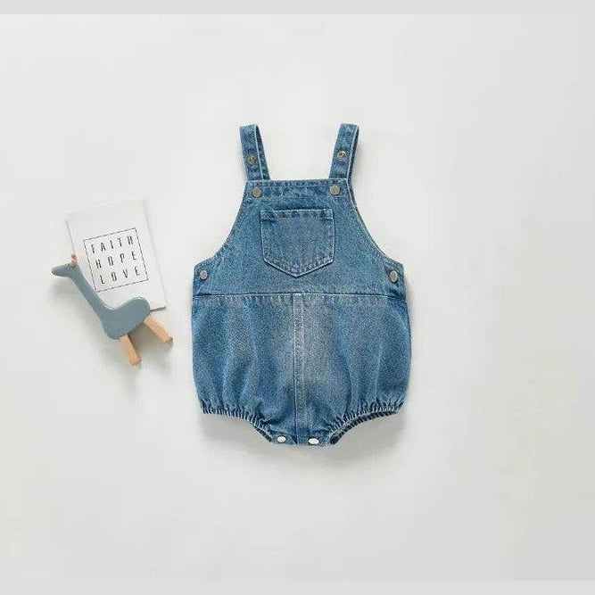 Denim Bodysuits Kids Jumpsuit - Givenco