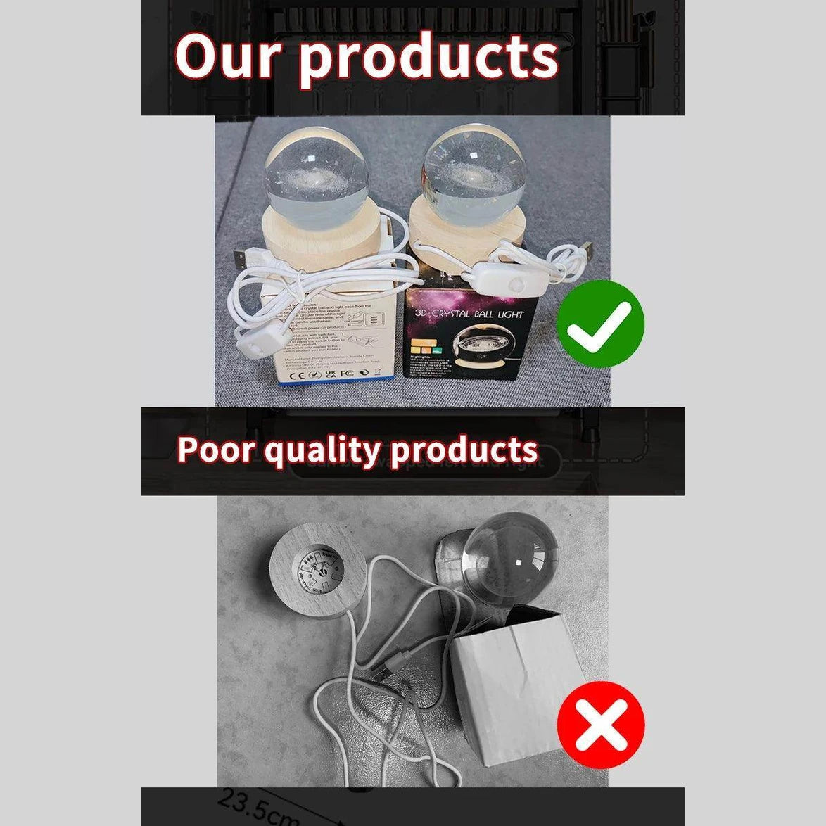 Glowing Planetary Galaxy Night Light Crystal Ball - Givenco