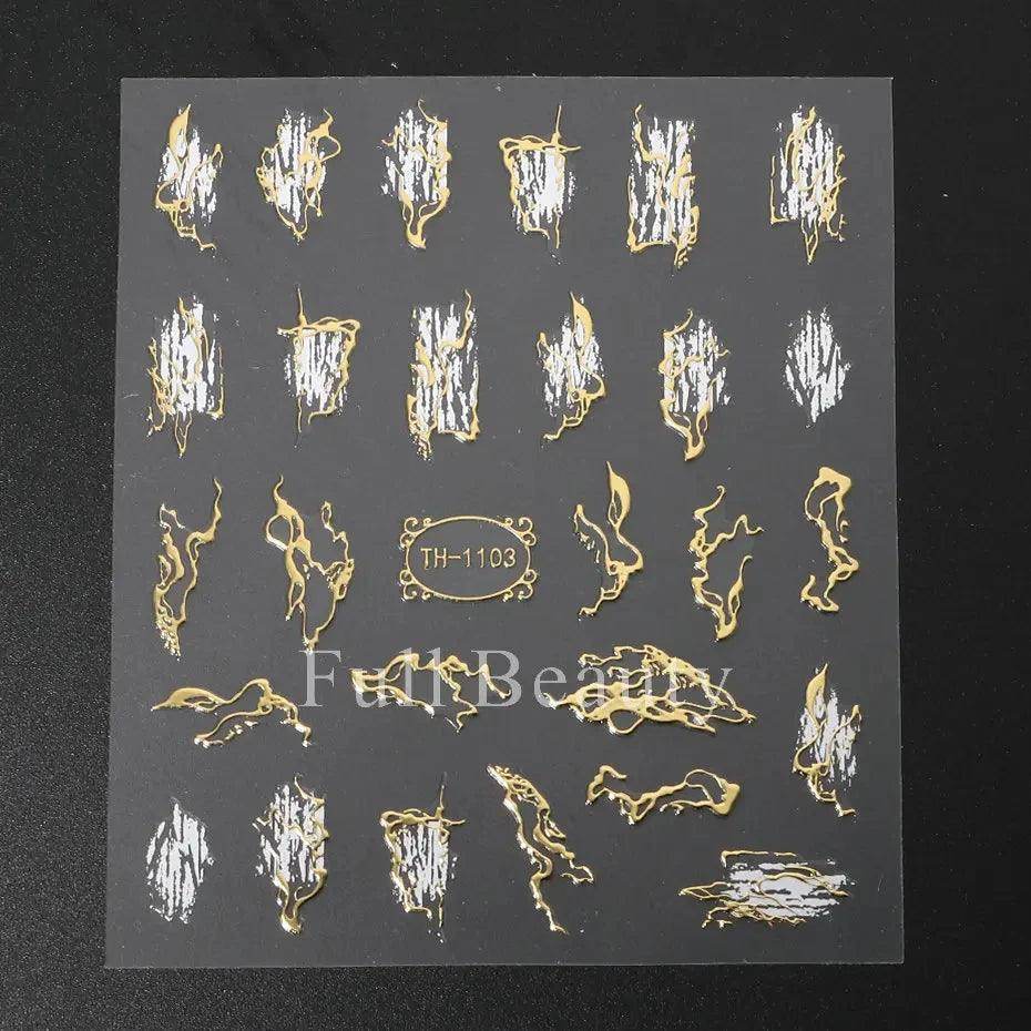 Golden Stripe Lines Sticker - Givenco