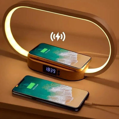 Wireless Charger Multifunction Pad Stand Clock LED . - 