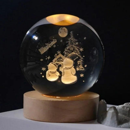 Glowing Planetary Galaxy Night Light Crystal Ball - 