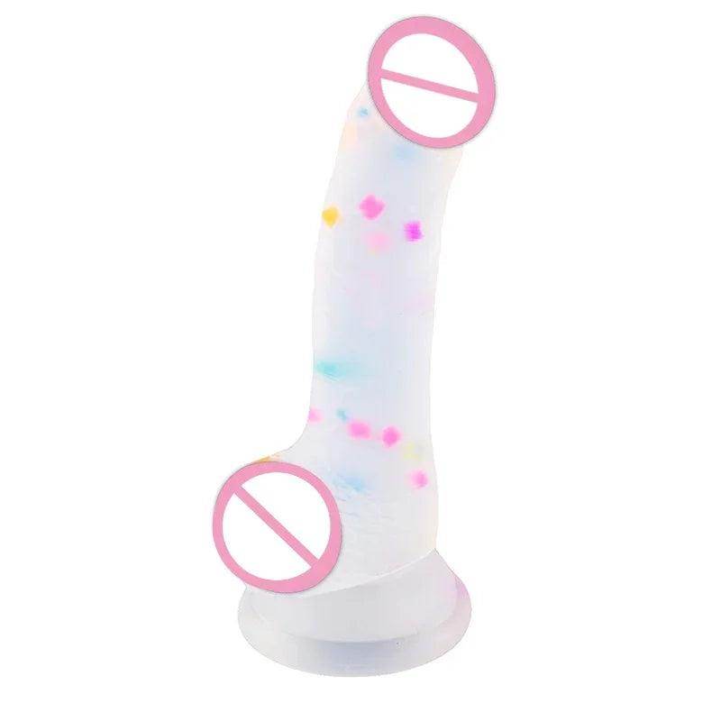 Confetti Dildo Realistic Clear Silicone Dildo - Givenco