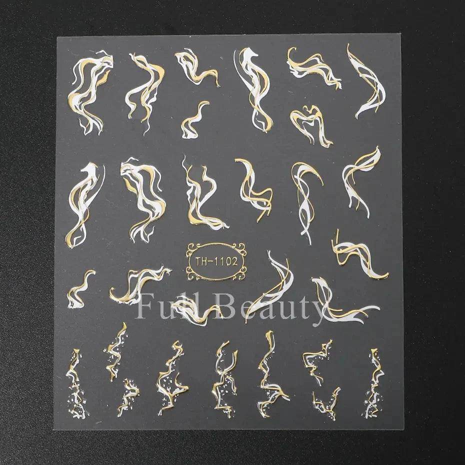 Golden Stripe Lines Sticker - Givenco