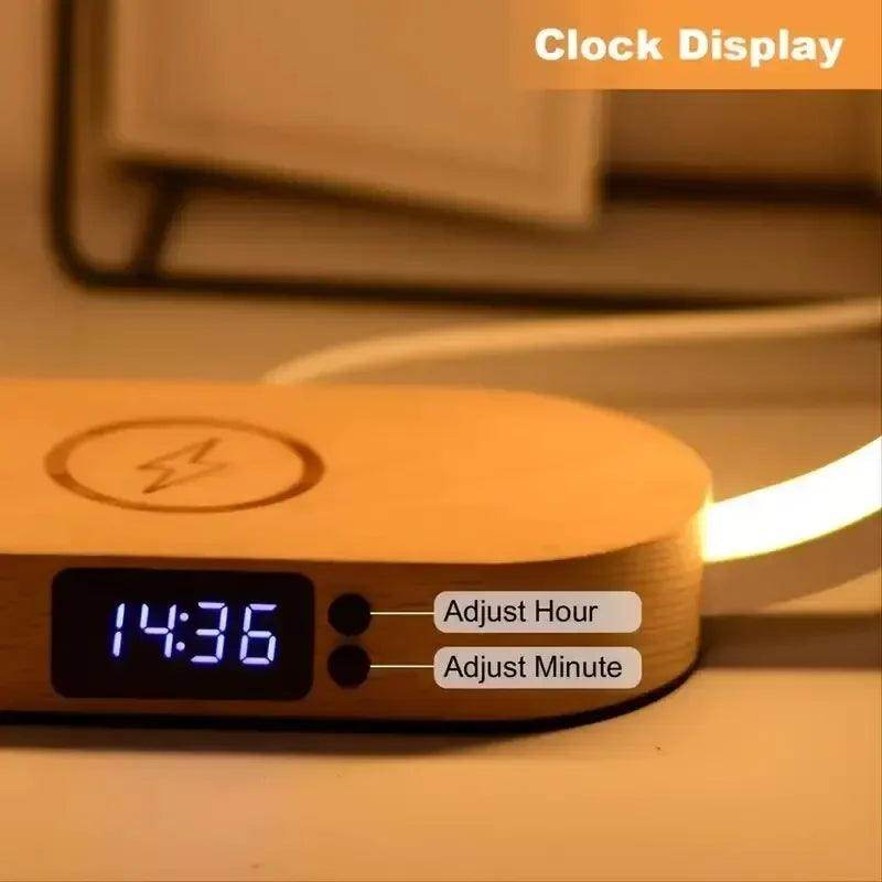 Wireless Charger Multifunction Pad Stand Clock LED . - Givenco