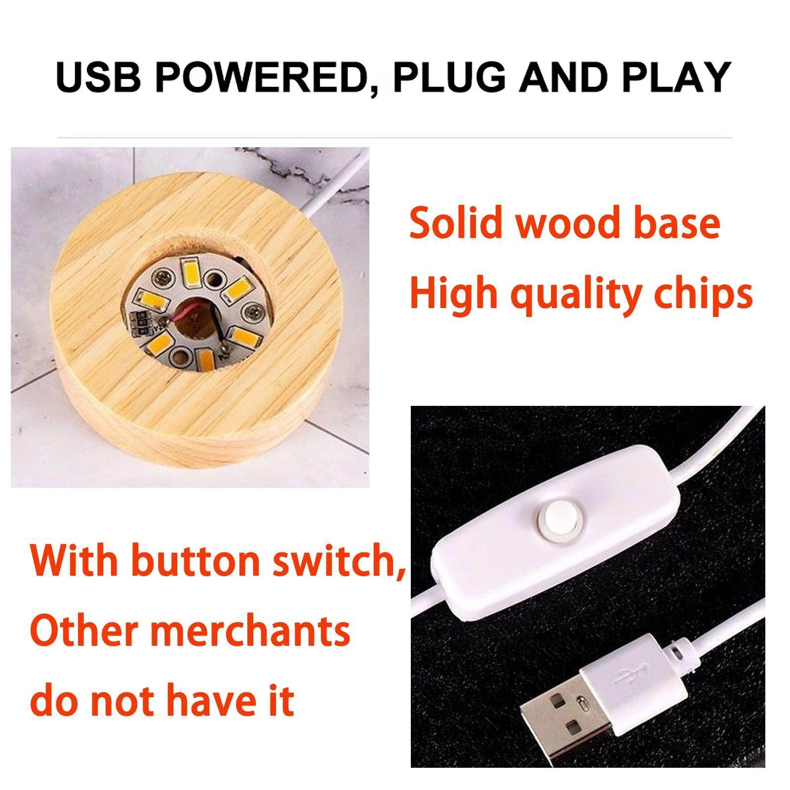 Glowing Planetary Galaxy Night Light Crystal Ball - Givenco