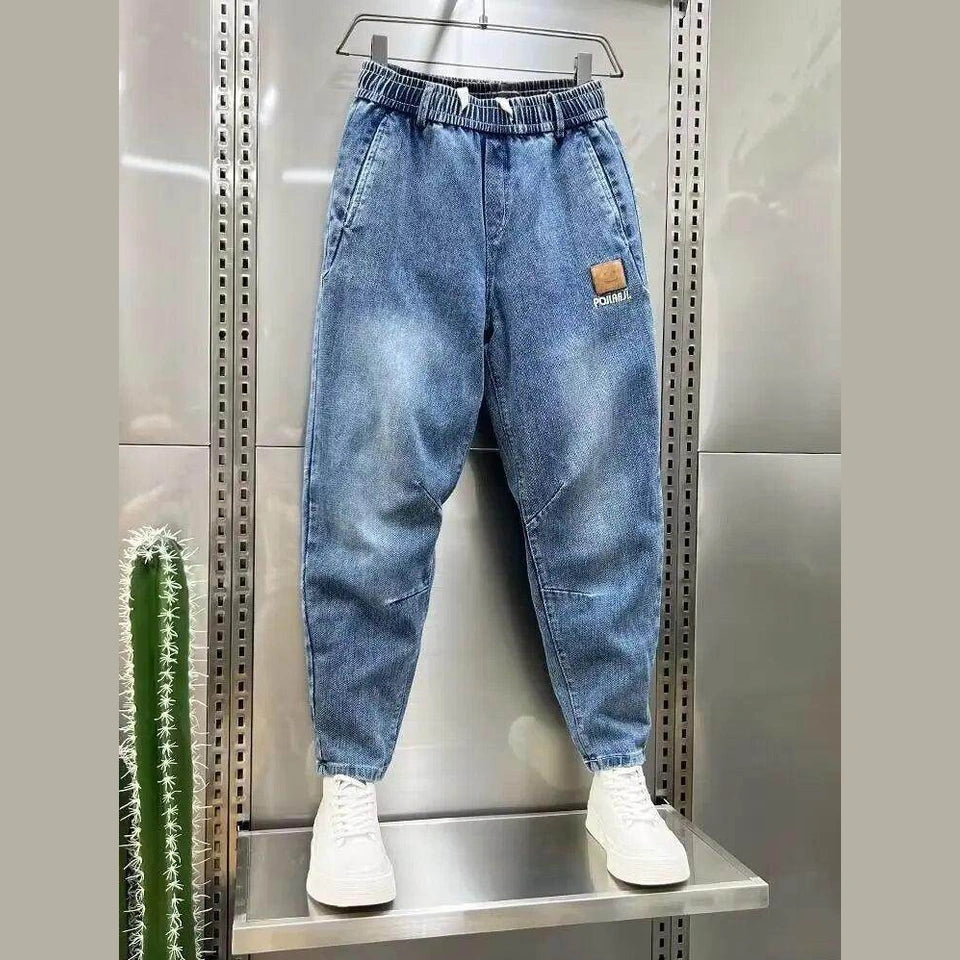 Autumn Loose Drawstring Denim Jeans - Givenco