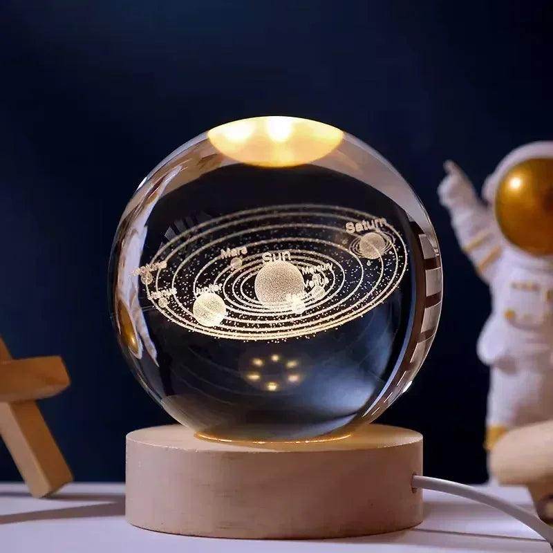 Glowing Planetary Galaxy Night Light Crystal Ball - Givenco