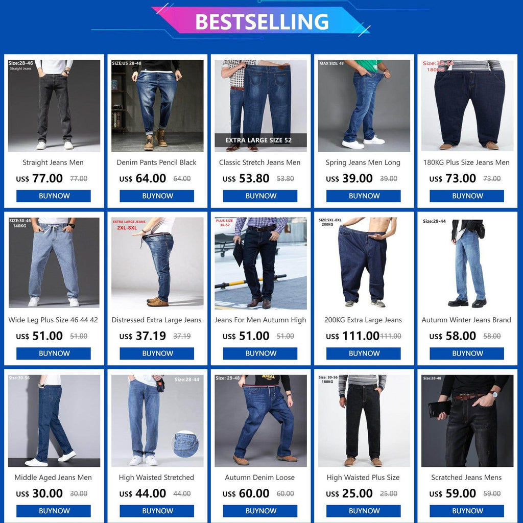 Distressed Extra Large Jeans - Givenco