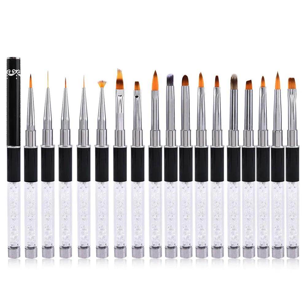 Nail Art Design Brush Set Crystal - Givenco