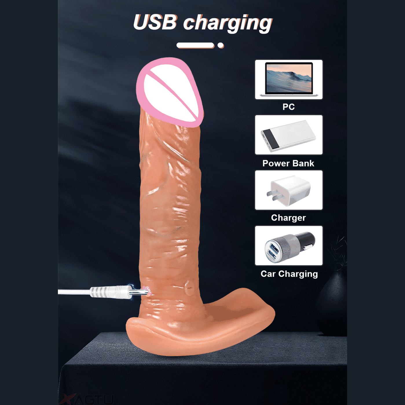 Remote Control Realistic Thrusting Dildo - Givenco