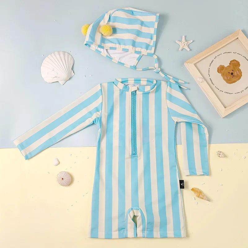 Summer Kids Swimming Wear Striped - Givenco