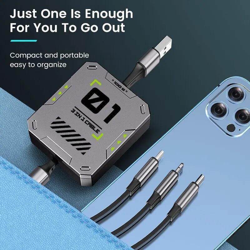 Retractable Phone Data Cable Suitable - Givenco