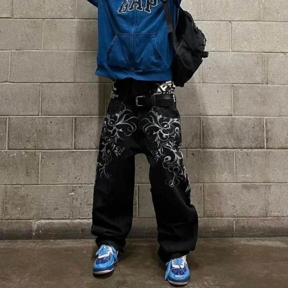 American Fashion Pattern Print Jeans - Givenco