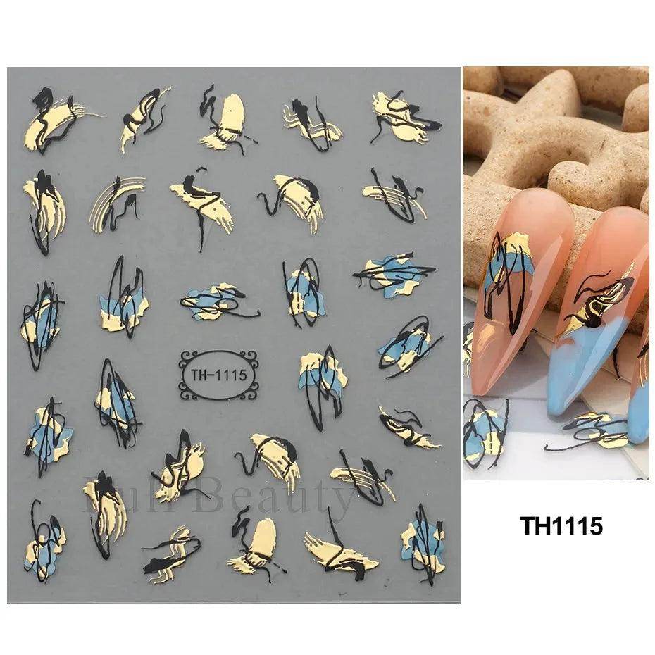 Golden Stripe Lines Sticker - Givenco