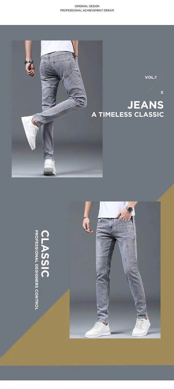 Summer Thin Smoke Gray Jeans - Givenco
