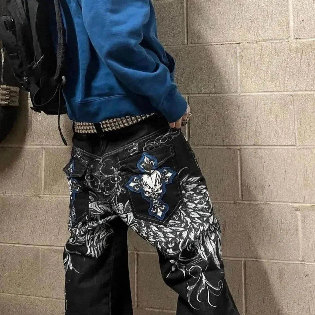 American Fashion Pattern Print Jeans - Givenco