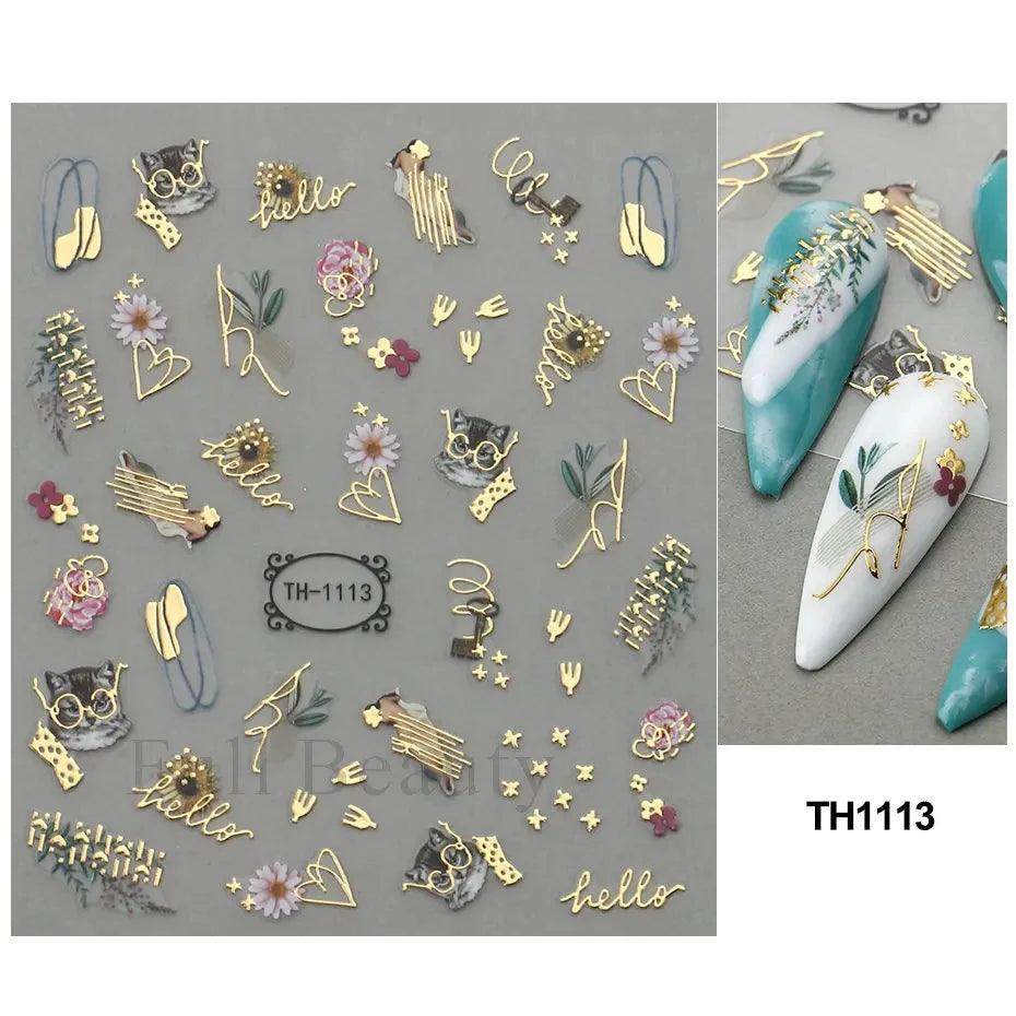 Golden Stripe Lines Sticker - Givenco