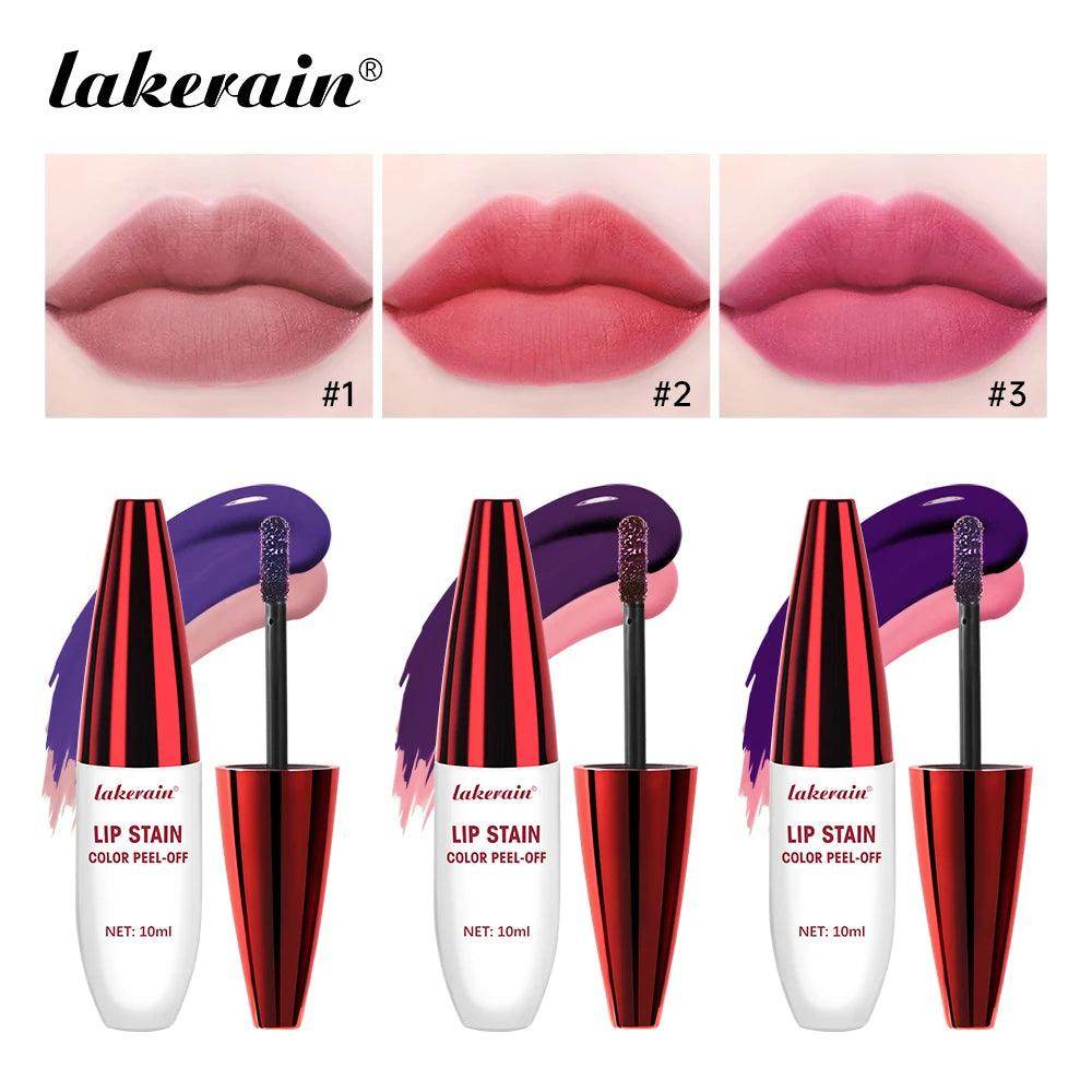 3 Colors Lip Stain Color Peel-Off Stick Set - Givenco