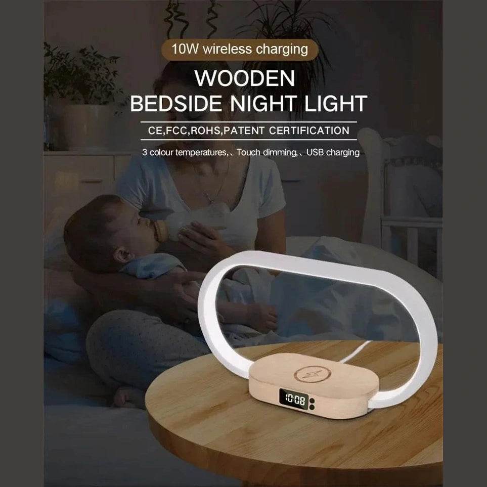 Wireless Charger Multifunction Pad Stand Clock LED . - Givenco