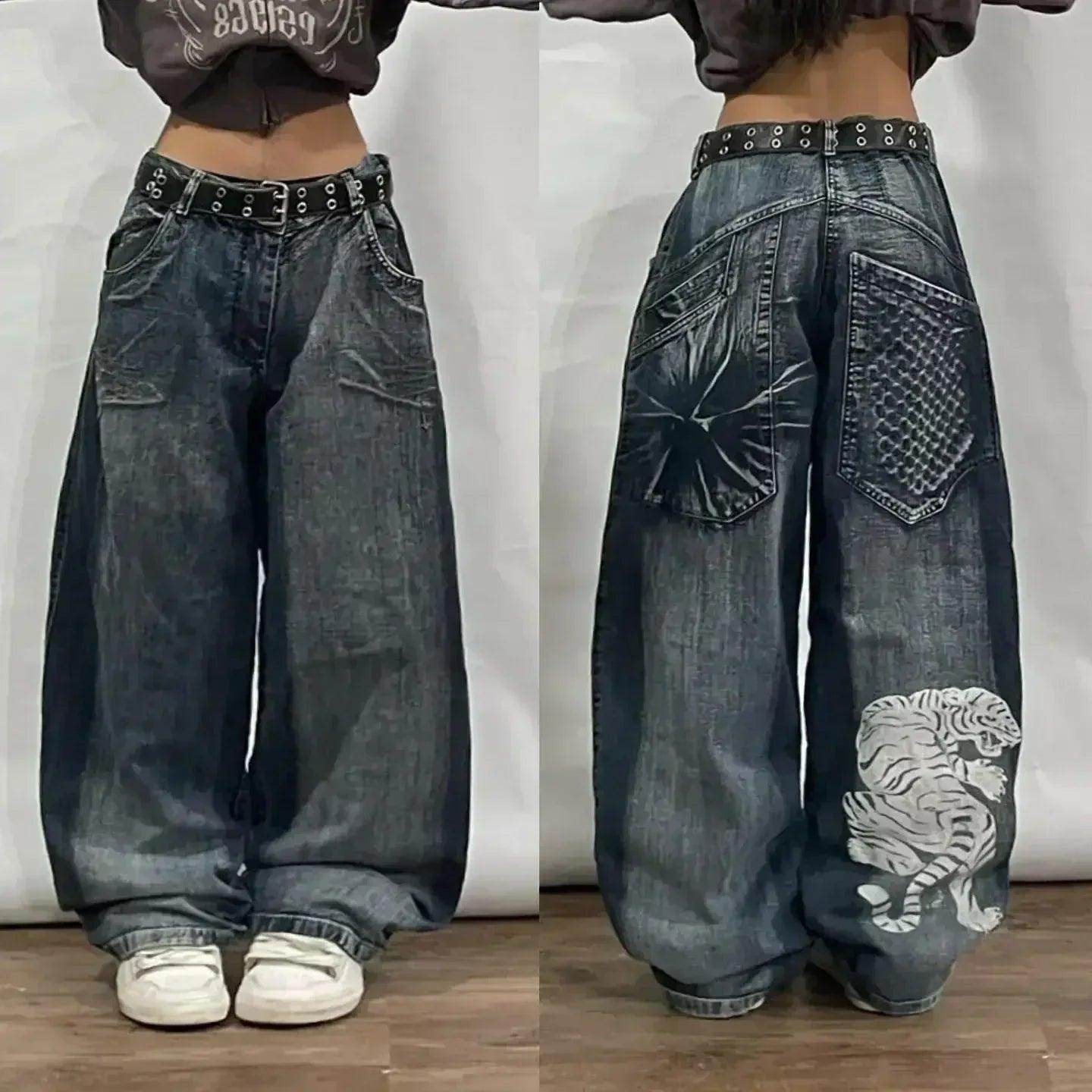 American Fashion Pattern Print Jeans - Givenco