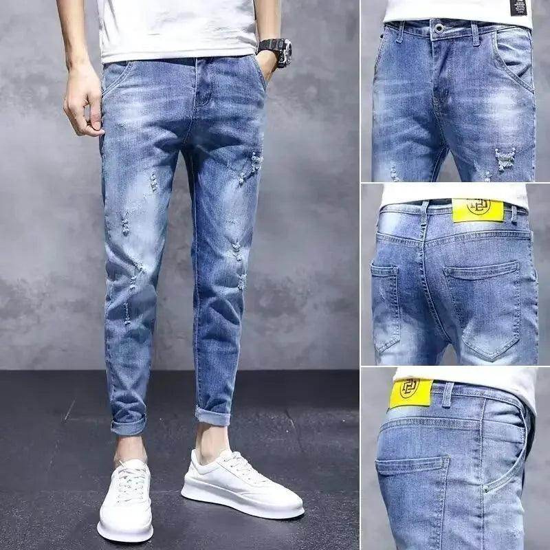 Summer Thin Smoke Gray Jeans - Givenco