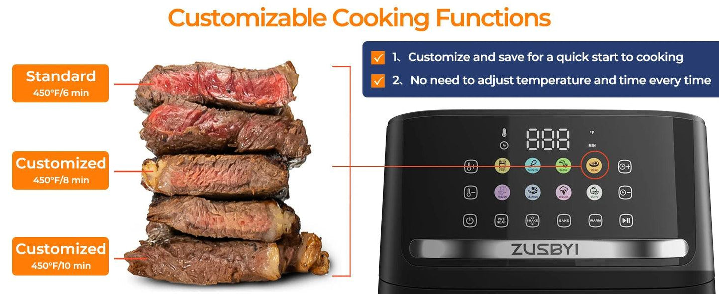 Air Fryer Oven With Smart Coloful Screen - Givenchyco