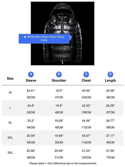 Winter Mens Shiny Down Parkas Coats - Givenchyco