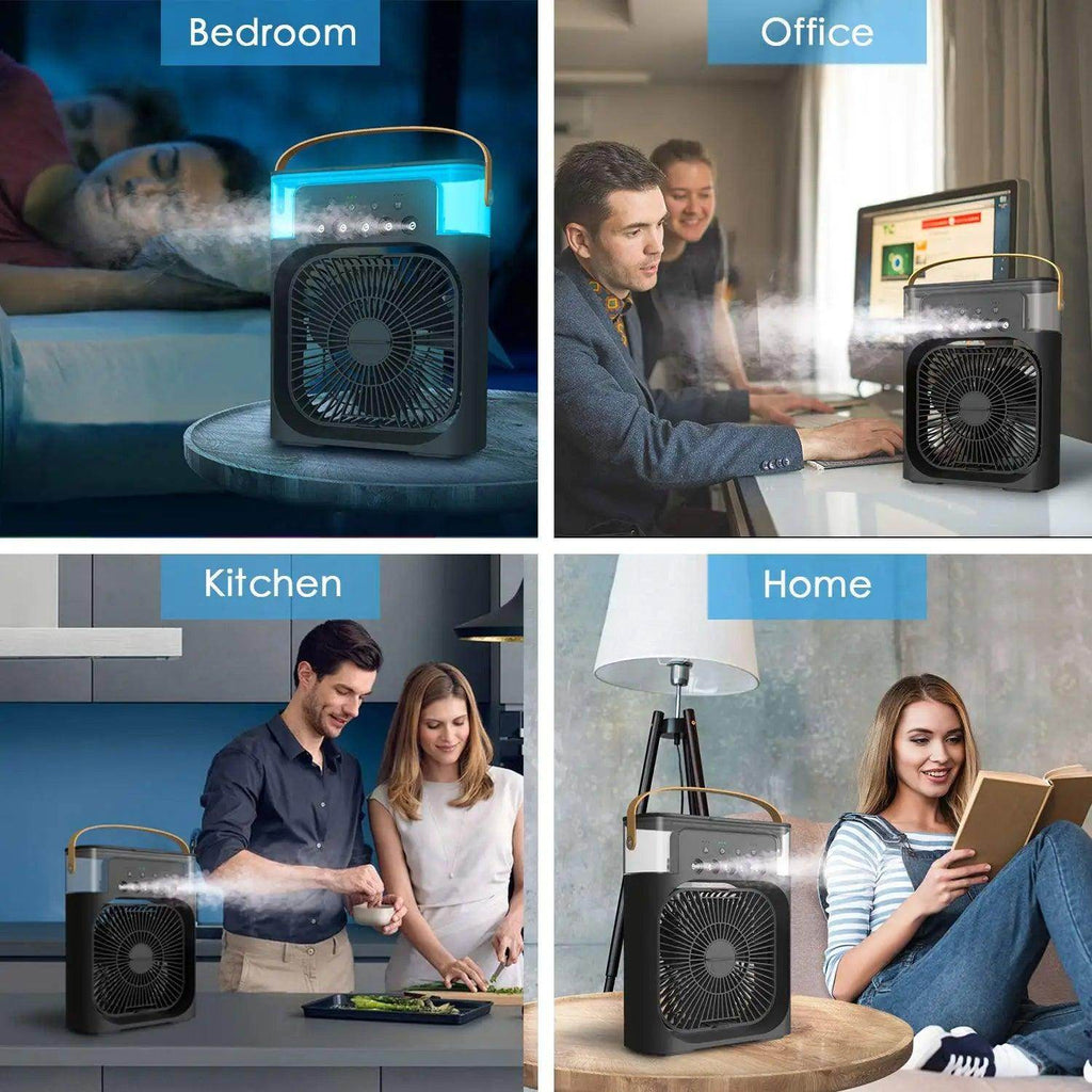 portable 3 in 1 humidifier fan water cooling air conditioning - Givenco