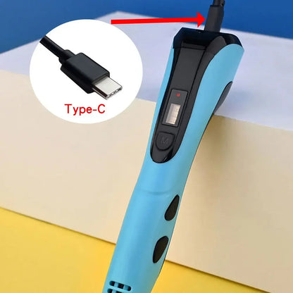 New Style 3D Printing Pen 3D Pen Set for Kids with Power Supply Pla Filament Travel Case Birthday Christmas Gift for Kids 