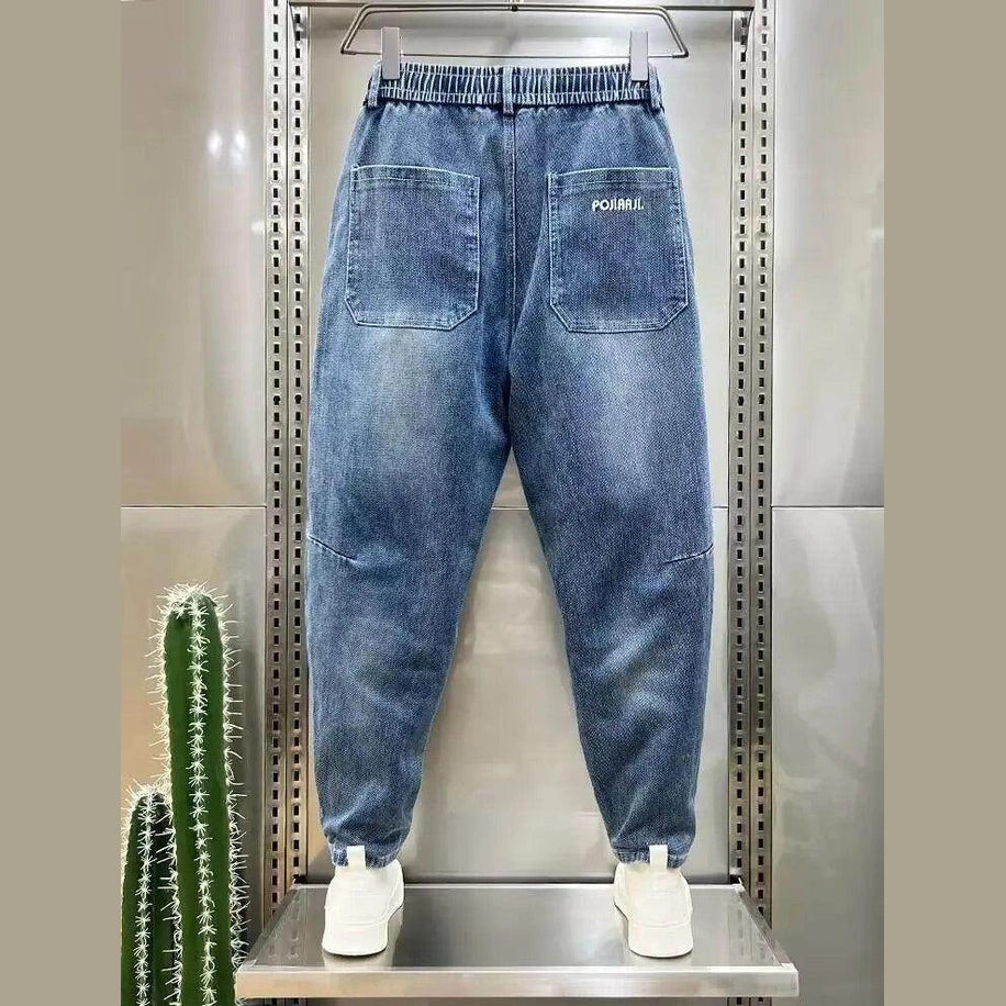 Autumn Loose Drawstring Denim Jeans - Givenco