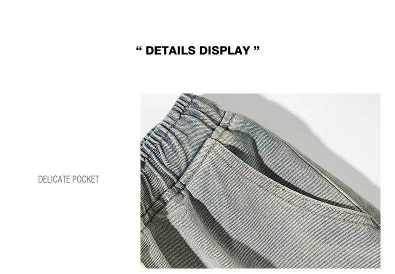 Elastic Waist Wide Leg Baggy Jeans - Givenco