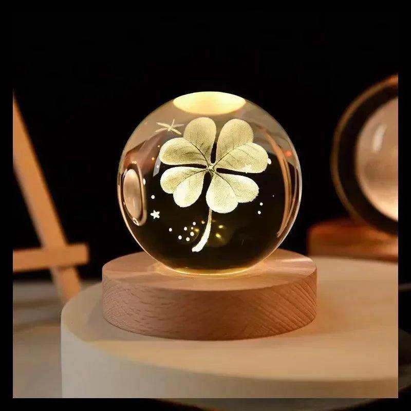 Glowing Planetary Galaxy Night Light Crystal Ball - Givenco