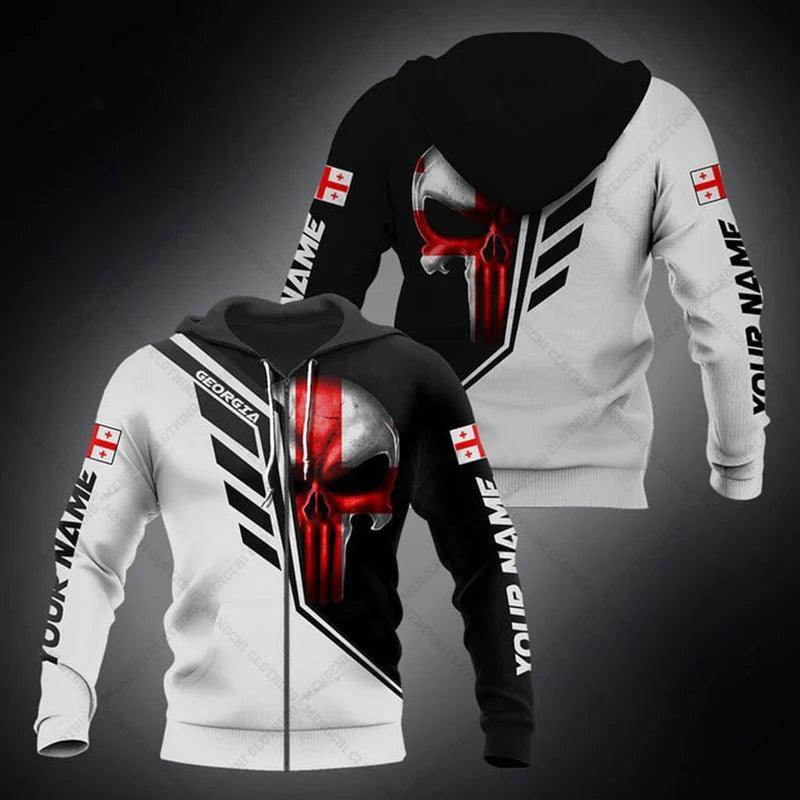 Georgia Emblem Graphic Zipper Hoodies - Givenco