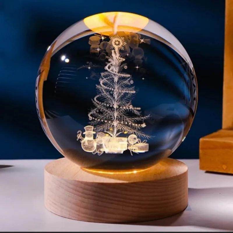 Glowing Planetary Galaxy Night Light Crystal Ball - Givenco