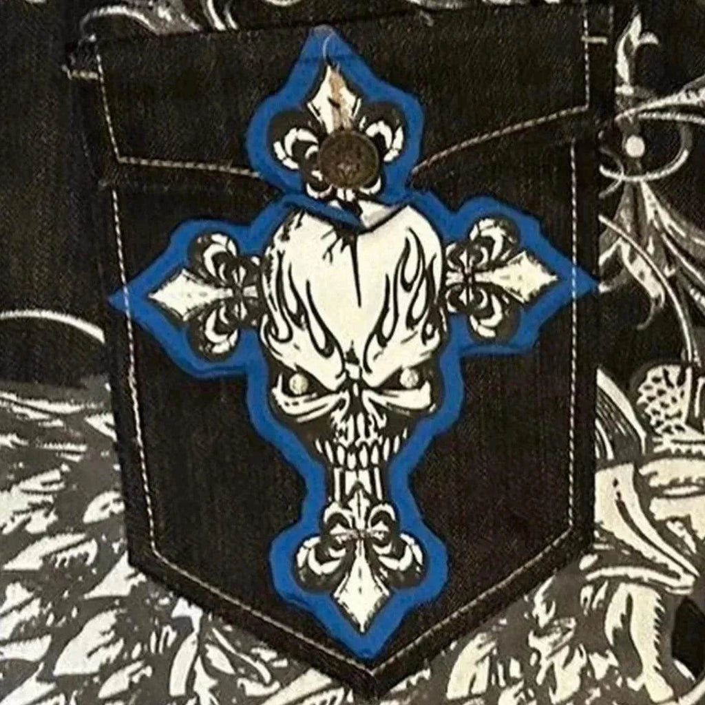 American Fashion Pattern Print Jeans - Givenco