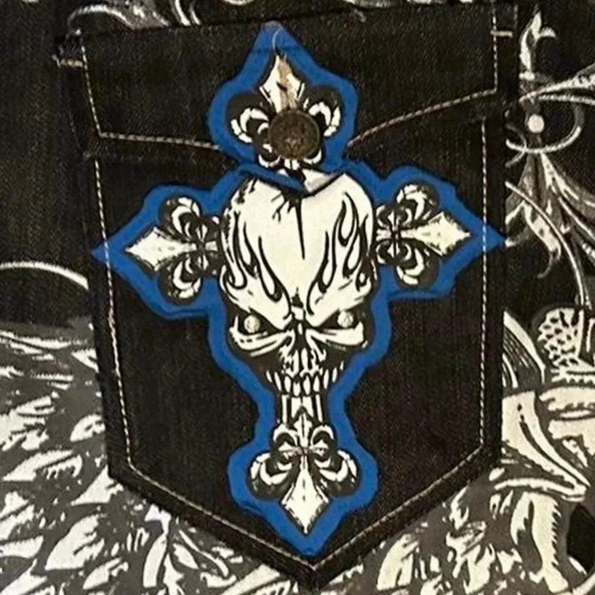 American Fashion Pattern Print Jeans - Givenco