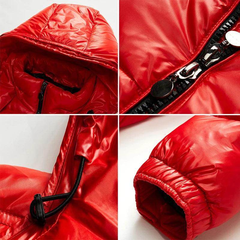 Winter Mens Shiny Down Parkas Coats - Givenco