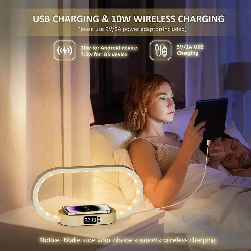 Wireless Charger Multifunction Pad Stand Clock LED . - Givenco