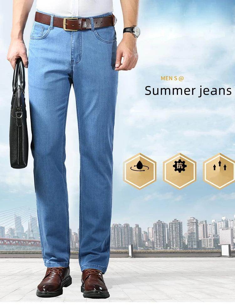 Ice Silk Thin Denim Jeans Spring Summer - Givenco