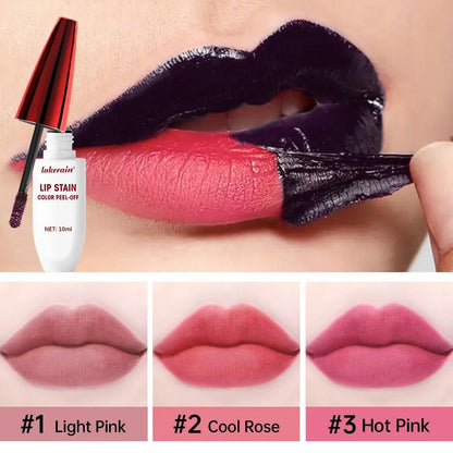 3 Colors Lip Stain Color Peel-Off Stick Set - 