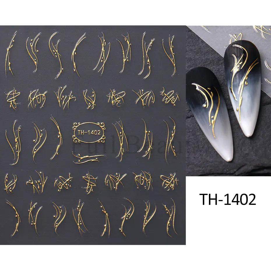 Golden Stripe Lines Sticker - Givenco