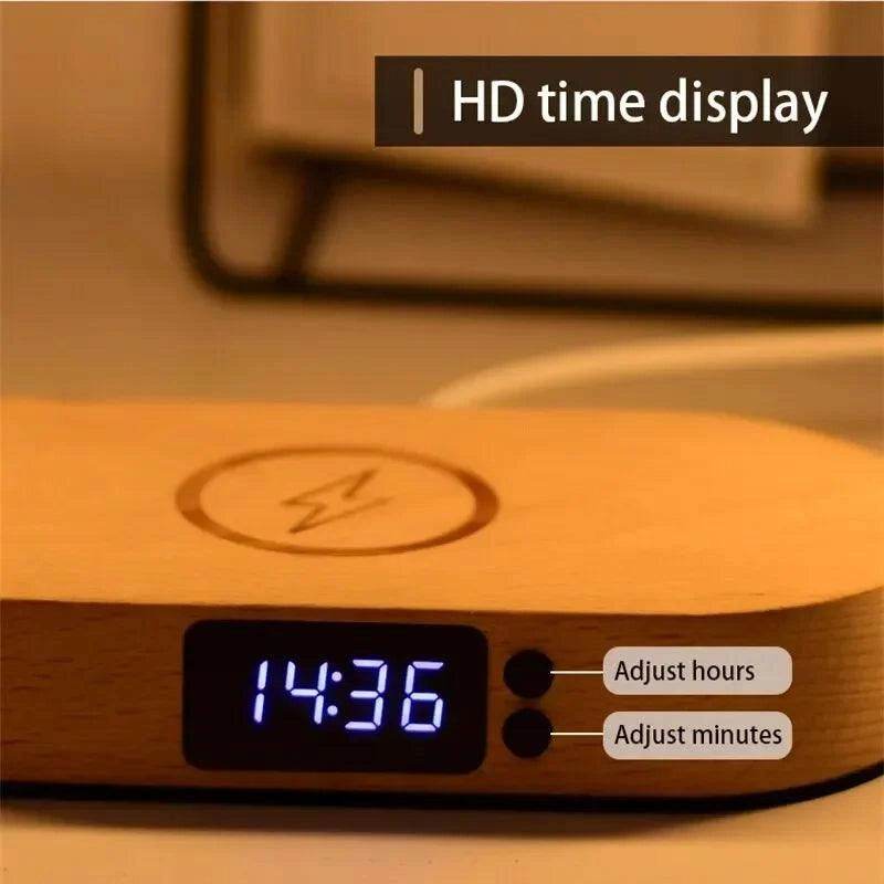 Wireless Charger Multifunction Pad Stand Clock LED . - Givenco