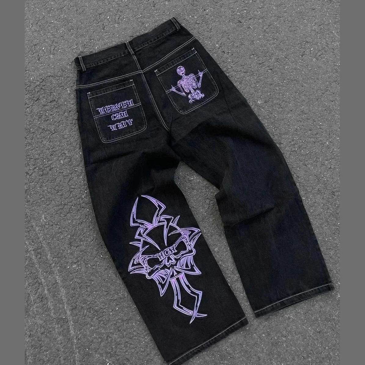 American Fashion Pattern Print Jeans - Givenco