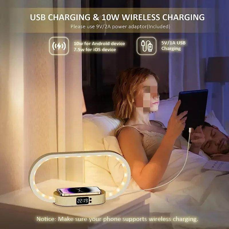 Wireless Charger Multifunction Pad Stand Clock LED . - Givenco